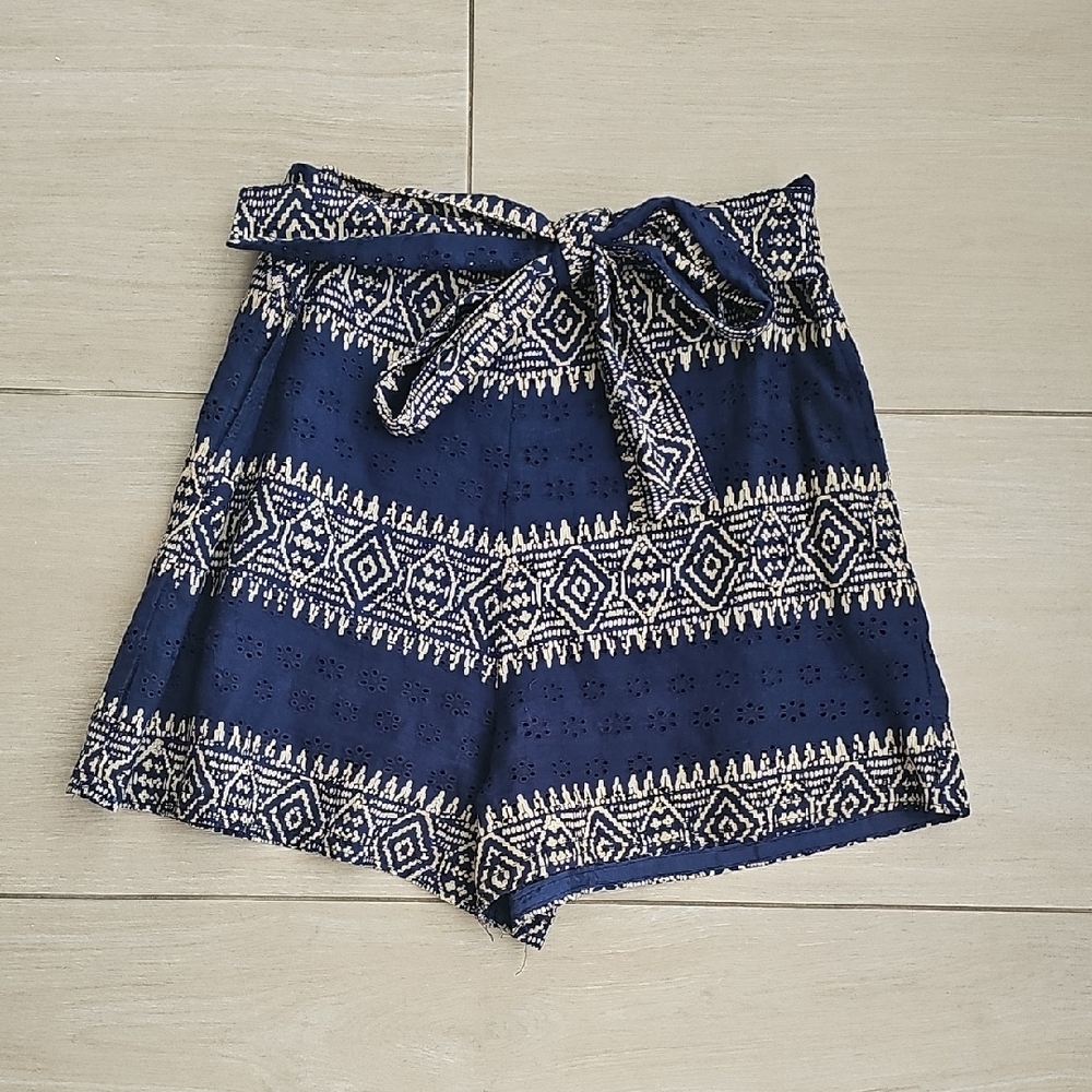 Tularosa REVOLVE Navy Blue Patterned Women's Shorts